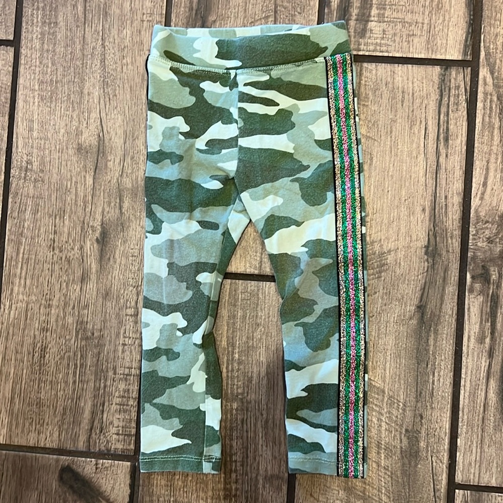 Crewcute camo and sparkle leggings.